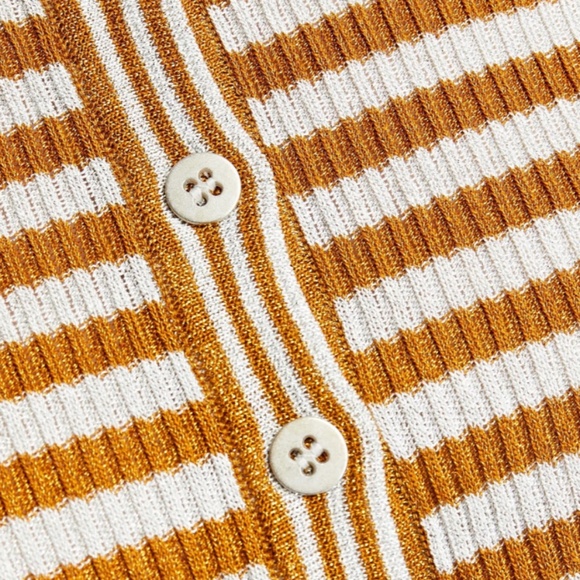 MISSONI Off The Shoulder Metallic Stripe Ribbed Top- US10 - MSRP $495.00 BNWT - Picture 4 of 4